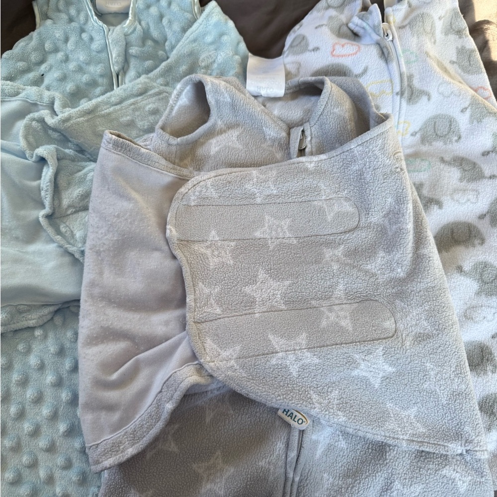 Set of 4 Halo Sleep Sack swaddles size newborn